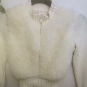 Women's White Faux Fur Jacket